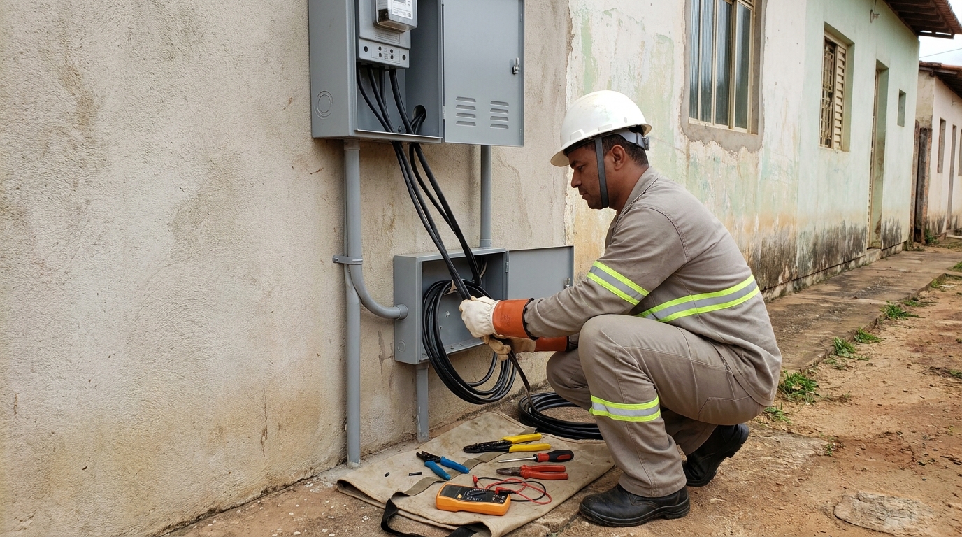 Regularização de Entrada de Energia em Princesa, Praia Grande‑SP